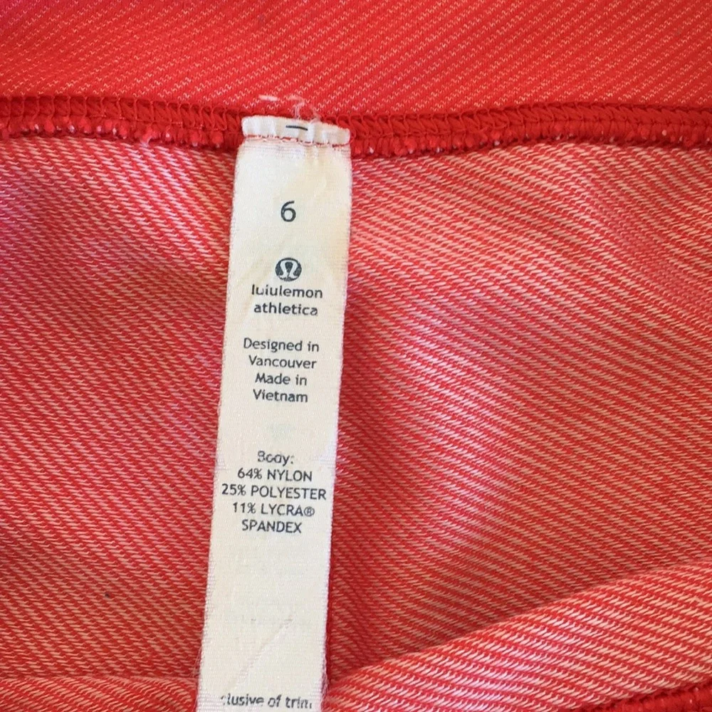 Lululemon PYB Pants in Love Red Slub Denim